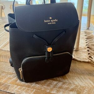 Kate Spade black back pack small NWT